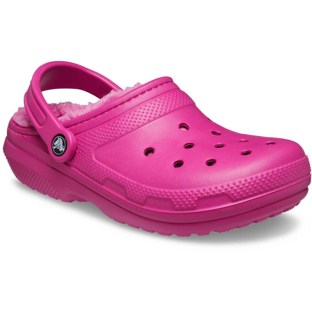 Pink Men's Crocs Classic Lined Clog Shoes | NZ 0667JPQJ
